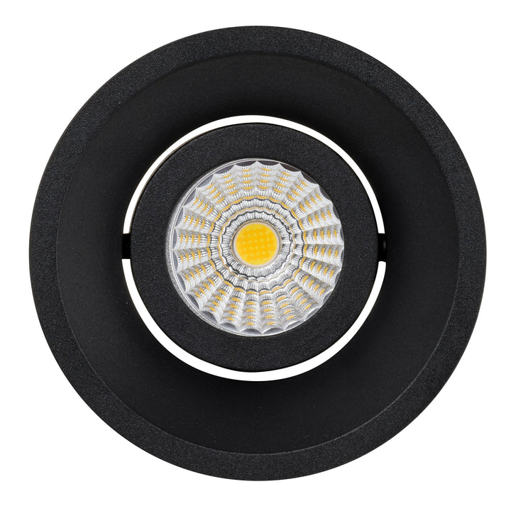 HCP-81220183 / HCP-81240183 - Black 13w CRI97+ Recessed Round Deep Tilt Dimmable LED Downlight 3000k