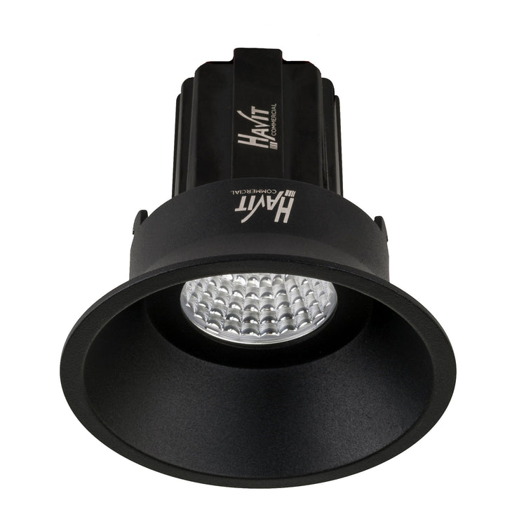 HCP-81228043 | HCP-81240843 - Black Round Deep Fixed 13w D2W Recessed LED Downlight