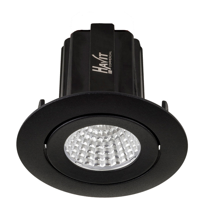 HCP-81228063 | HCP-81248063 - Black Round Tilt 13w D2W Recessed LED Downlight