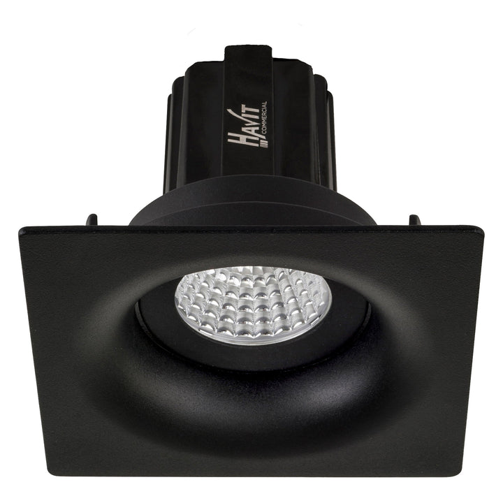 HCP-81228083 / HCP-81248083 - Black Square Tilt 13w D2W Recessed LED Downlight