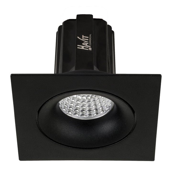 HCP-81228093 / HCP-81248093 - Black Square Tilt 13w D2W Recessed LED Downlight