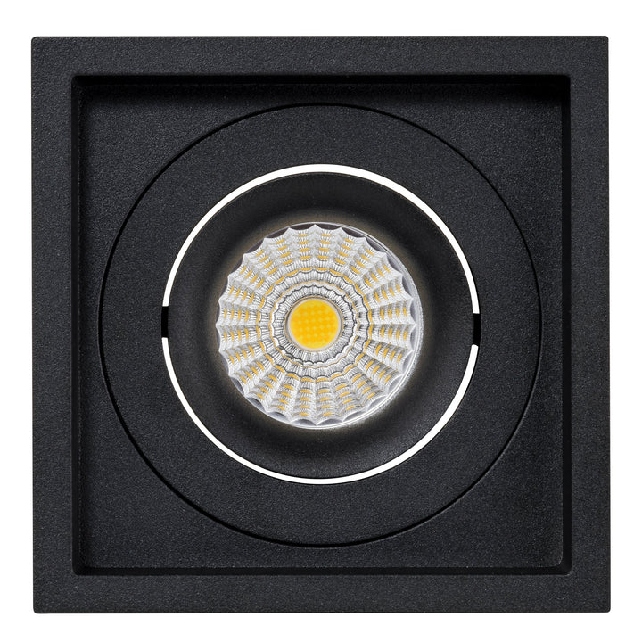 HCP-81228103 / HCP-81248103 - Black Square Tilt 13w D2W Recessed LED Downlight
