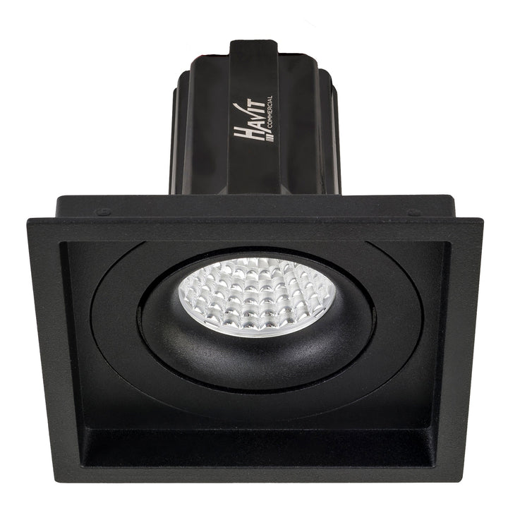 HCP-81228103 / HCP-81248103 - Black Square Tilt 13w D2W Recessed LED Downlight