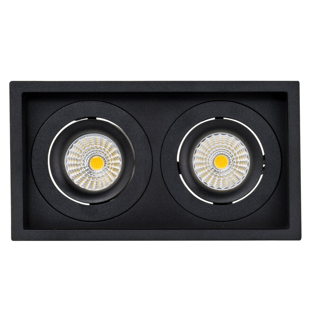 HCP-81228113 | HCP-81248113 - Black 2 x Square Tilt 13w D2W Recessed LED Downlight