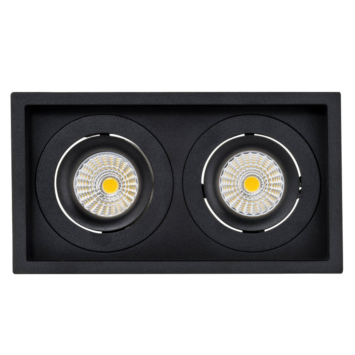 HCP-81228113 | HCP-81248113 - Black 2 x Square Tilt 13w D2W Recessed LED Downlight