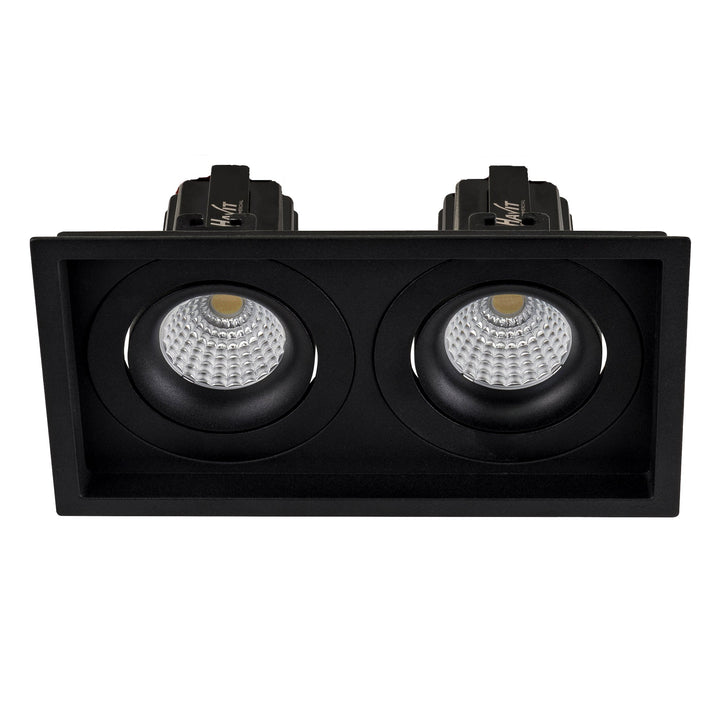 HCP-81228113 | HCP-81248113 - Black 2 x Square Tilt 13w D2W Recessed LED Downlight