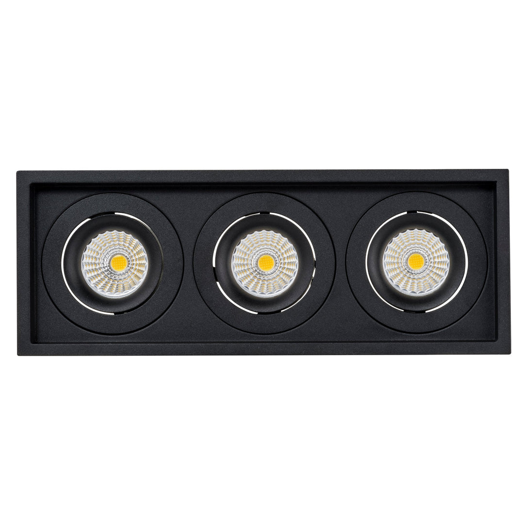 HCP-81228123 | HCP-81248123 - Black 3 x Square Tilt 13w D2W Recessed LED Downlight