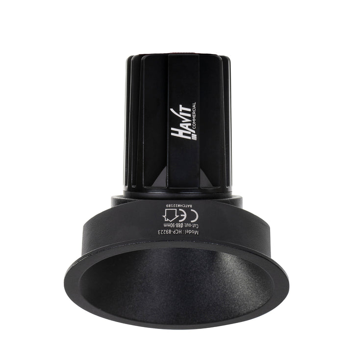 HCP-81228143 | HCP-81248143 - Black Round Fixed 13w D2W Recessed Wall Washer LED Downlight