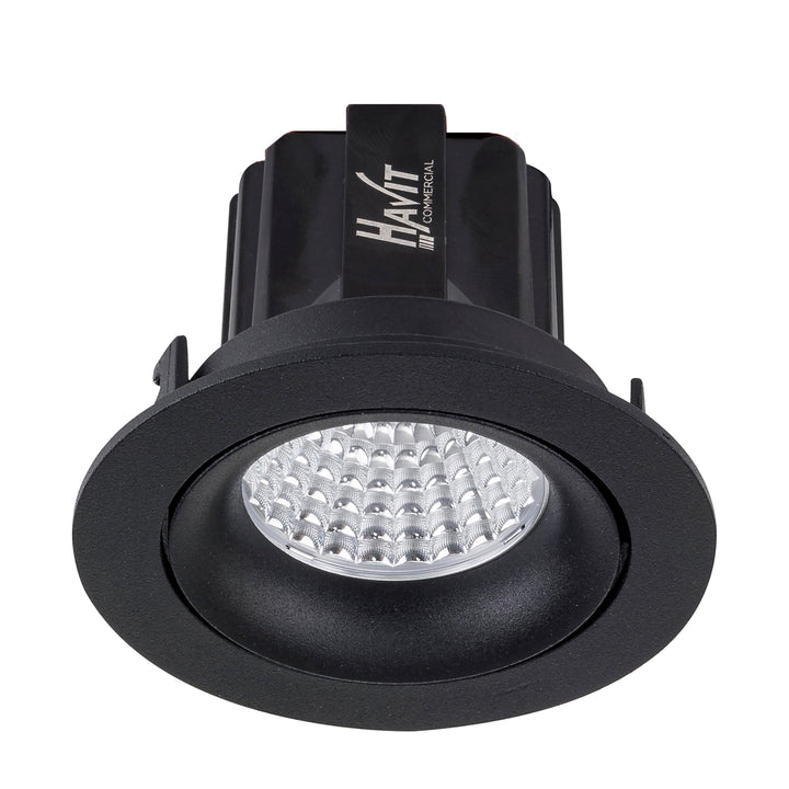 HCP-81290237 | HCP-81290247 - Black Round Tilt 7.2w 24v DC Recessed LED Downlight