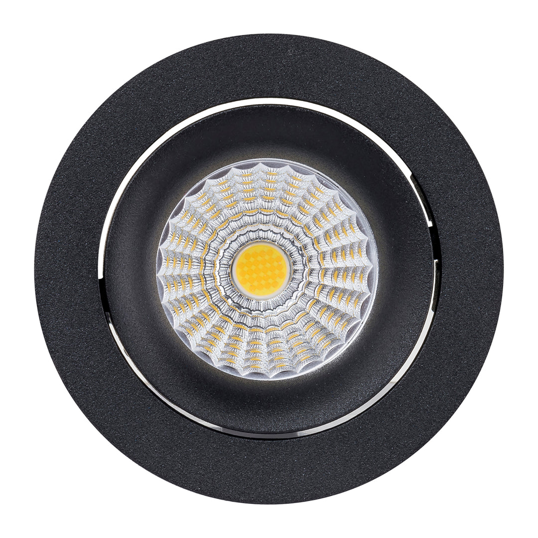 HCP-81290237 | HCP-81290247 - Black Round Tilt 7.2w 24v DC Recessed LED Downlight