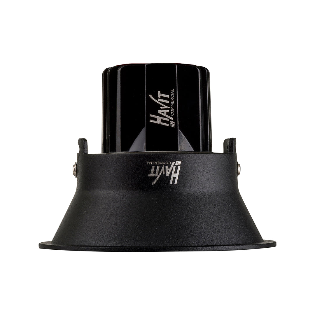 HCP-81290337 | HCP-81290347 - Black Round Deep Fixed 7.2w 24v DC Recessed LED Downlight