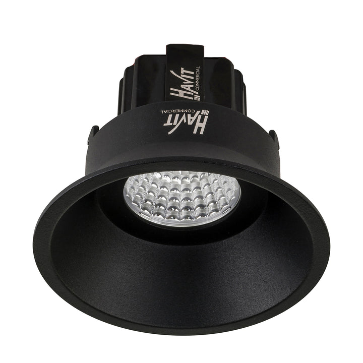HCP-81290437 | HCP-81290447 - Black Round Deep Fixed 7.2w 24v DC Recessed LED Downlight