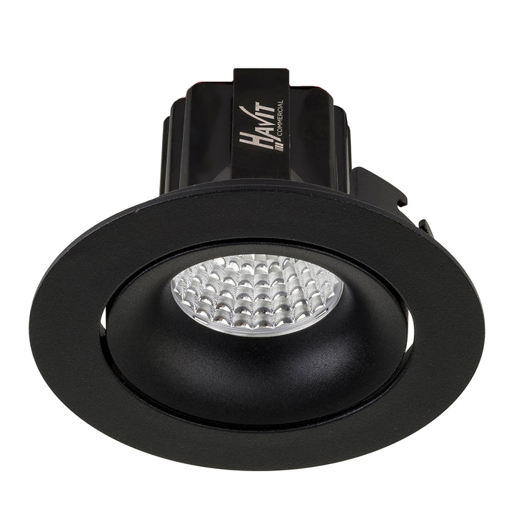 HCP-81290537 | HCP-81290547  - Black Round Tilt 7.2w 24v DC Recessed LED Downlight