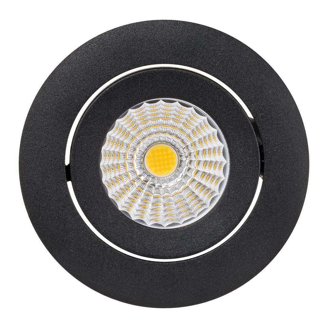 HCP-81290637 | HCP-81290647 - Black Round Tilt 7.2w 24v DC Recessed LED Downlight