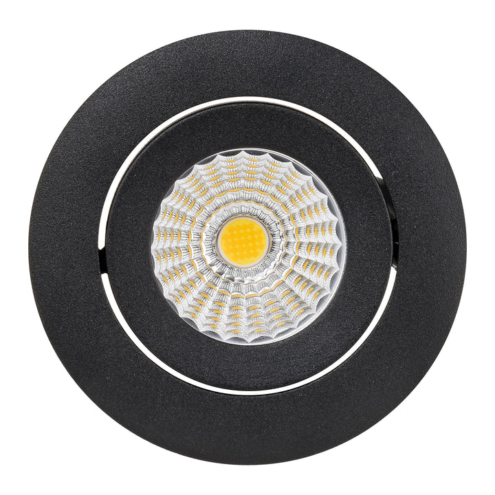 HCP-81290637 | HCP-81290647 - Black Round Tilt 7.2w 24v DC Recessed LED Downlight