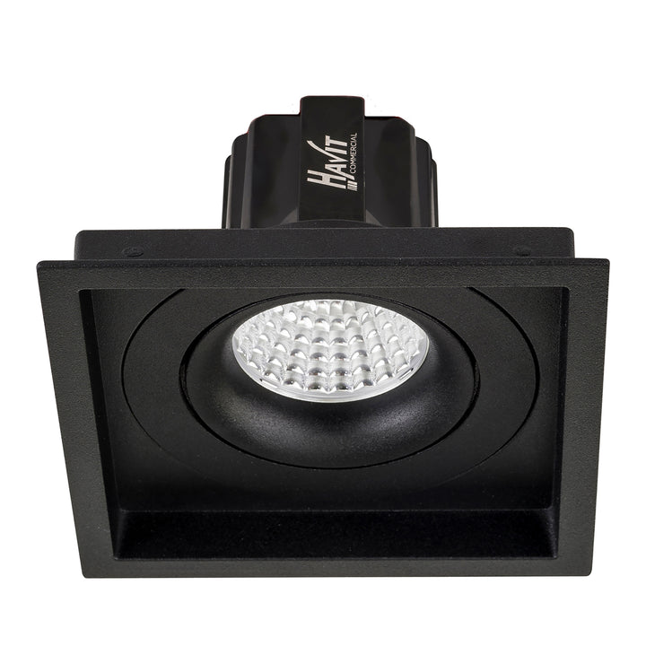 HCP-81291037 | HCP-81291047 - Black Square Tilt 7.2w 24v DC Recessed LED Downlight
