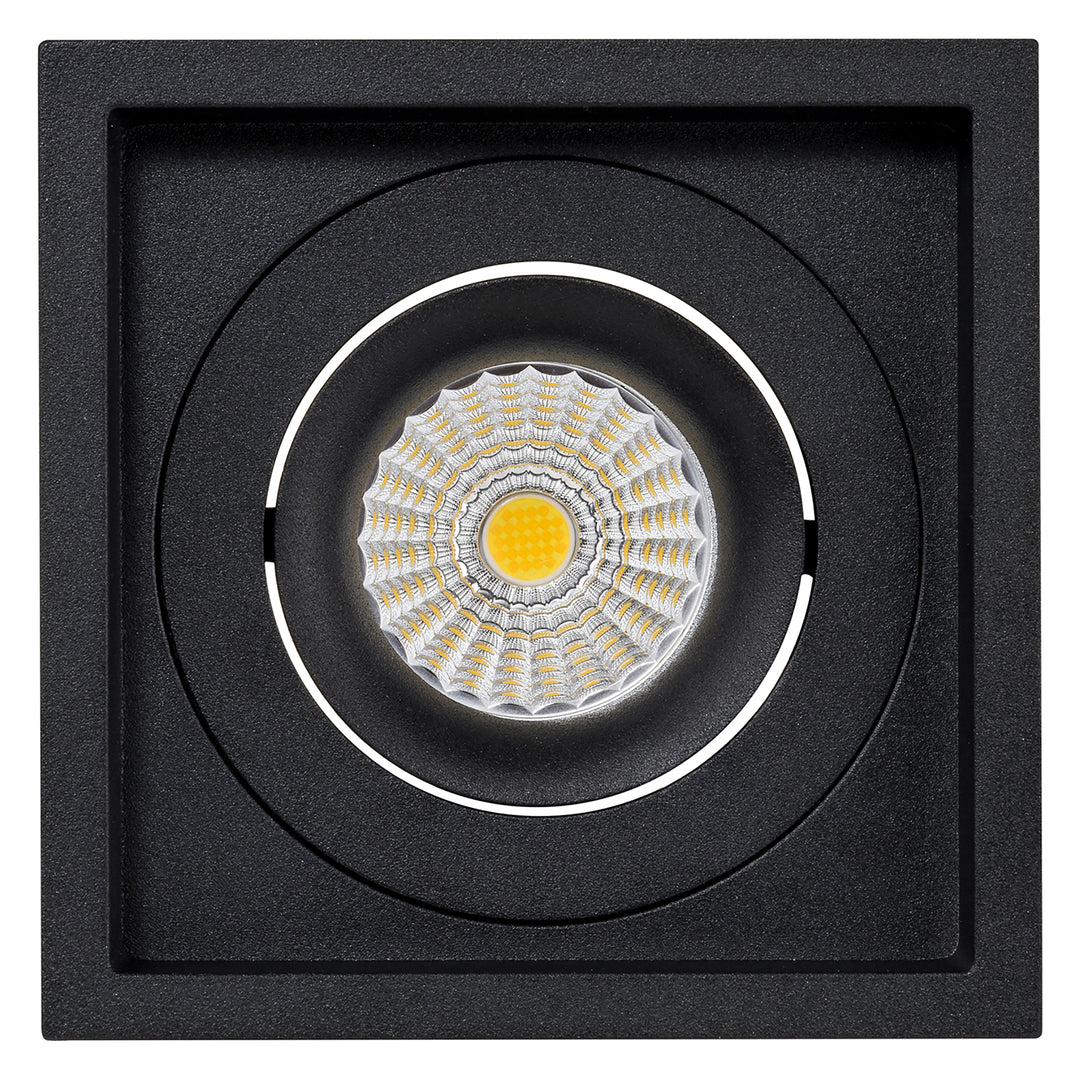 HCP-81291037 | HCP-81291047 - Black Square Tilt 7.2w 24v DC Recessed LED Downlight