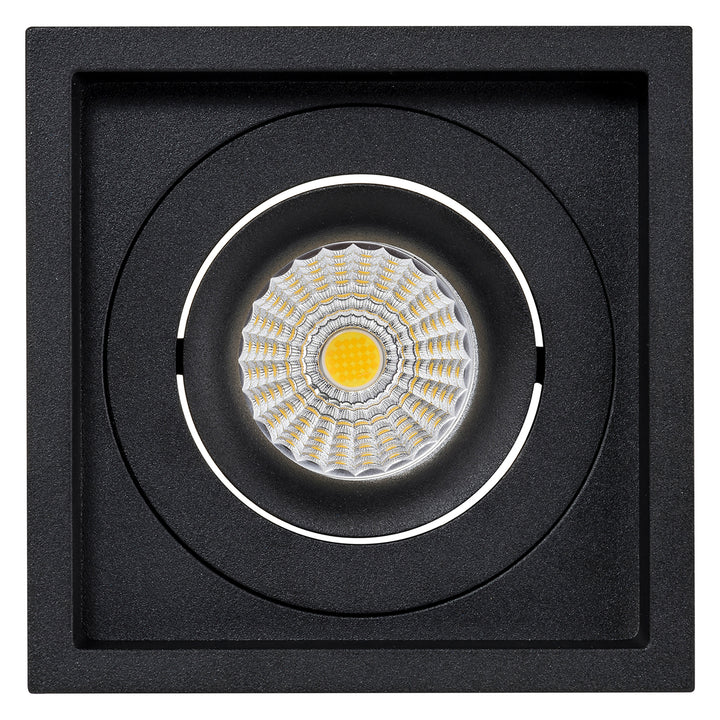 HCP-81291037 | HCP-81291047 - Black Square Tilt 7.2w 24v DC Recessed LED Downlight
