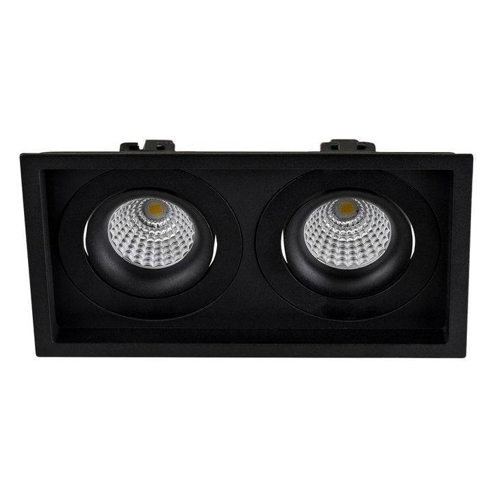 HCP-81291137 | HCP-81291147- Black Square Recessed Tilt 2 x 7.2w 24v DC Recessed LED Downlight