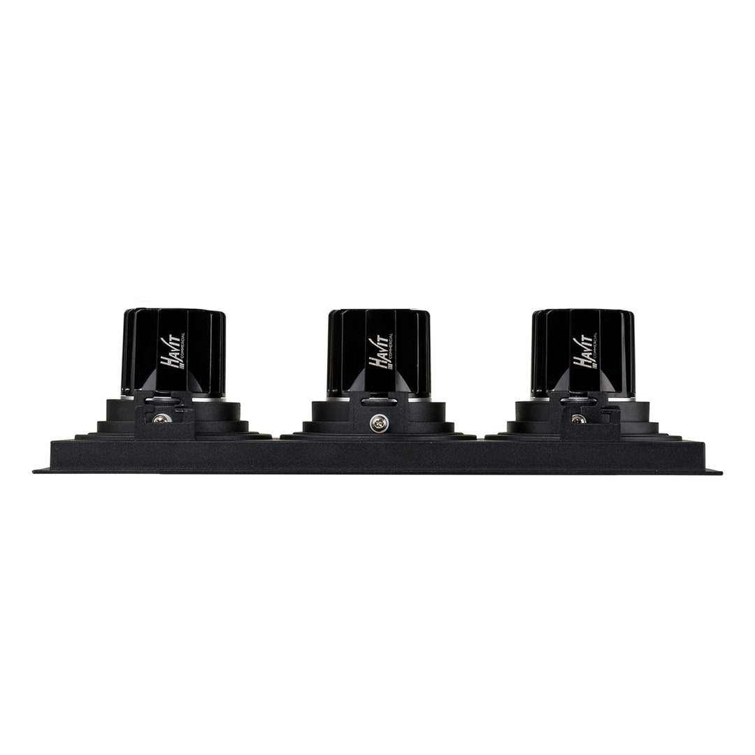 HCP-81291237 | HCP-81291247 - Black Square Recessed Tilt 3 x 7.2w Recessed LED Downlight
