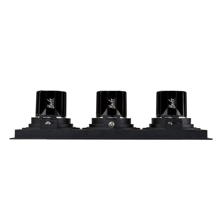 HCP-81291237 | HCP-81291247 - Black Square Recessed Tilt 3 x 7.2w Recessed LED Downlight