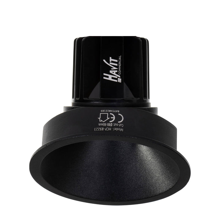 HCP-81291437 | HCP-81291447 - Black Round Fixed 7.2w 24v DC Recessed Wall Washer LED Downlight