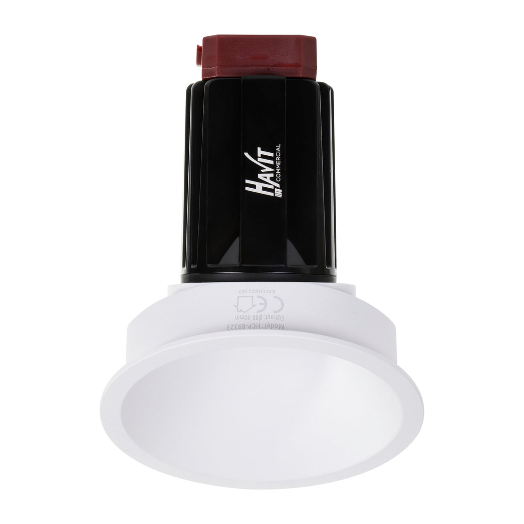 HCP-81321413 / HCP-81341413 - White Round Fixed 13w Recessed Wall Washer LED Downlight