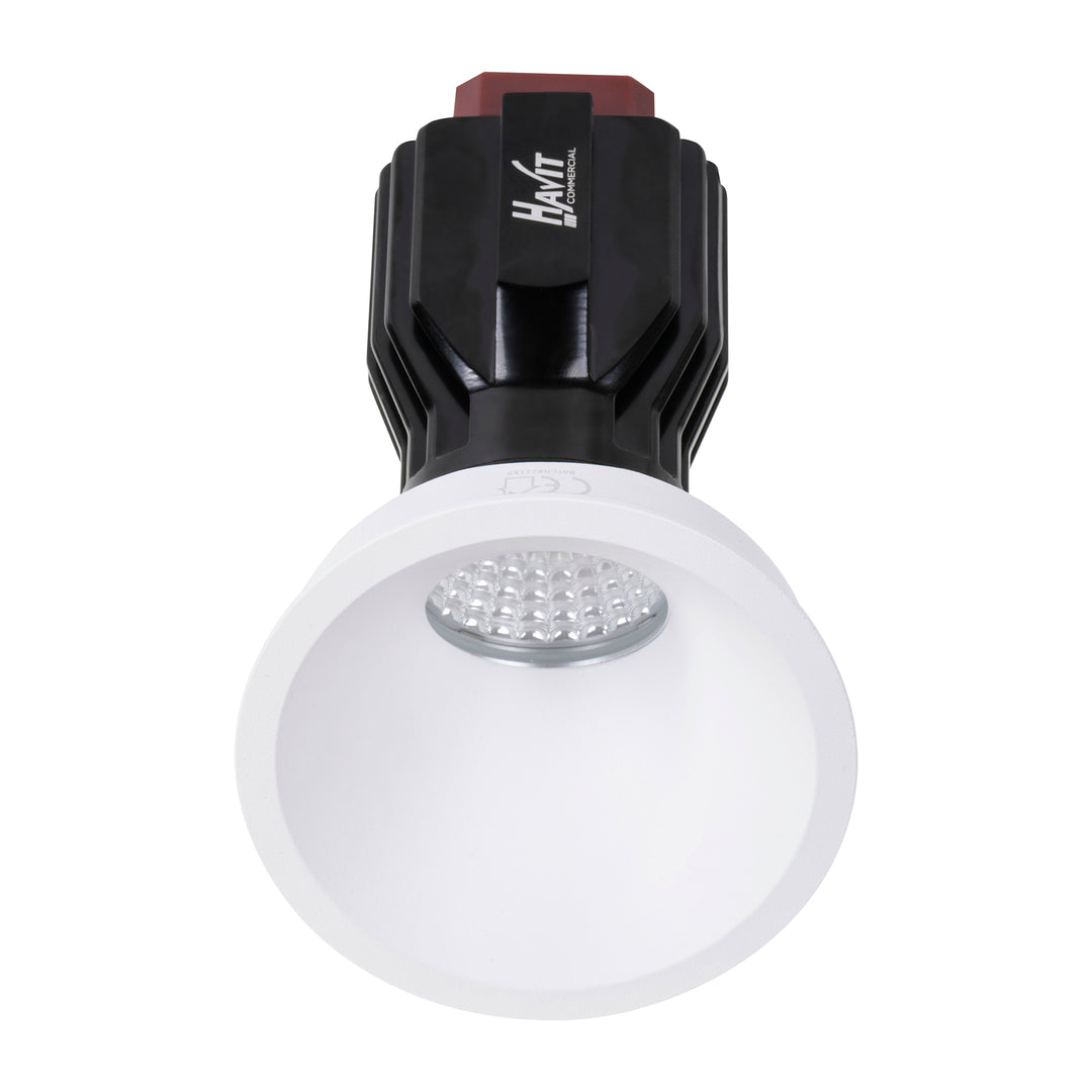HCP-81321417 / HCP-81341417 - White Round Fixed 17w Recessed Wall Washer LED Downlight