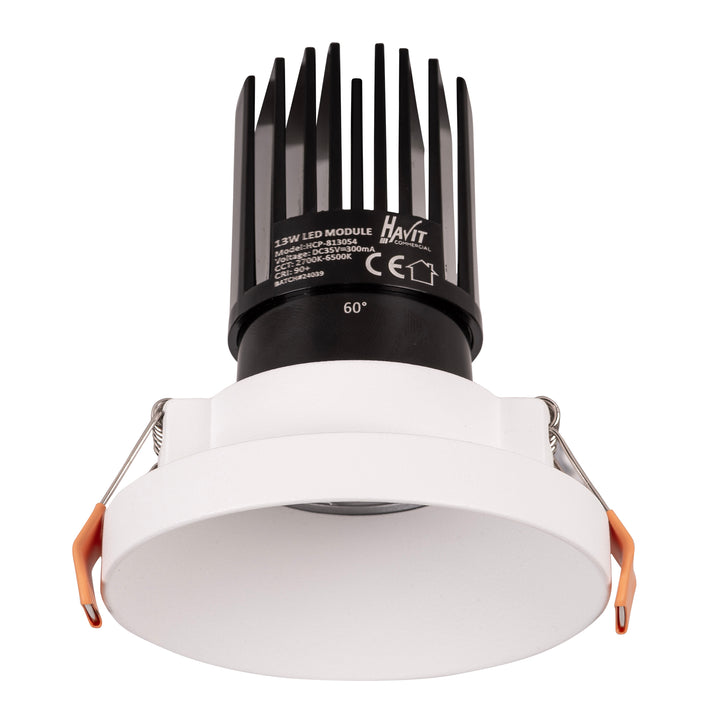 HCP-81328153 | HCP-81348153 - White Round Fixed 13w D2W Recessed LED Downlight