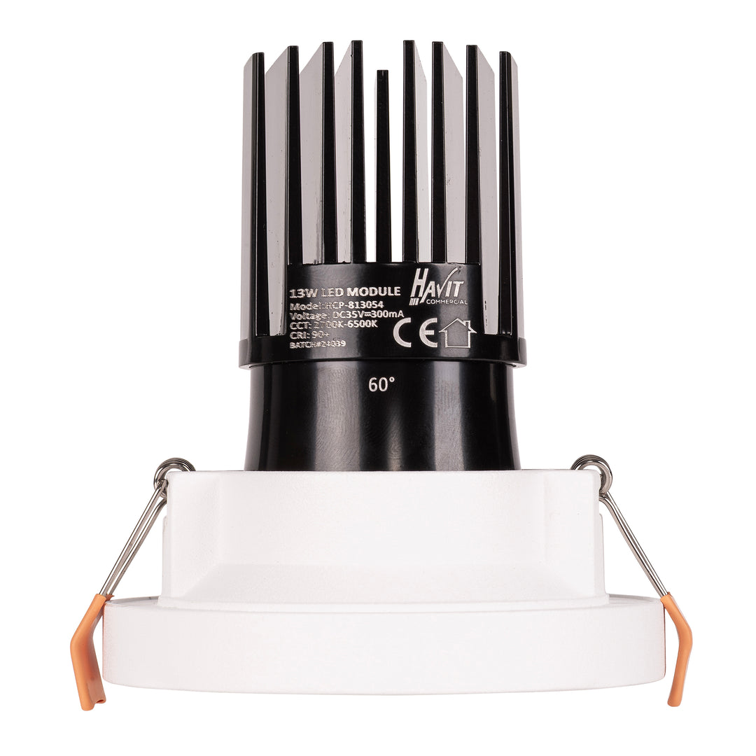HCP-81328153 | HCP-81348153 - White Round Fixed 13w D2W Recessed LED Downlight