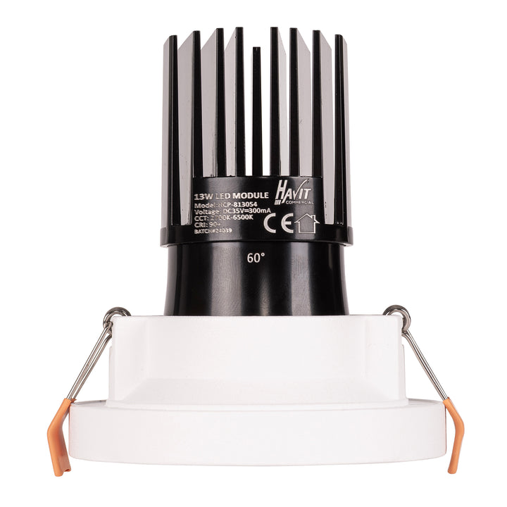 HCP-81328153 | HCP-81348153 - White Round Fixed 13w D2W Recessed LED Downlight