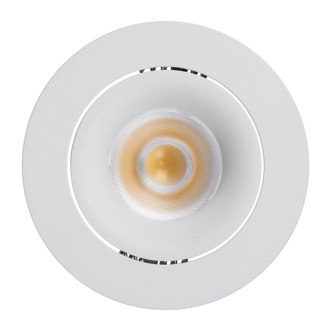 HCP-81327509 / HCP-81347509 - White Round Tilt 9w Mini Recessed LED Downlight
