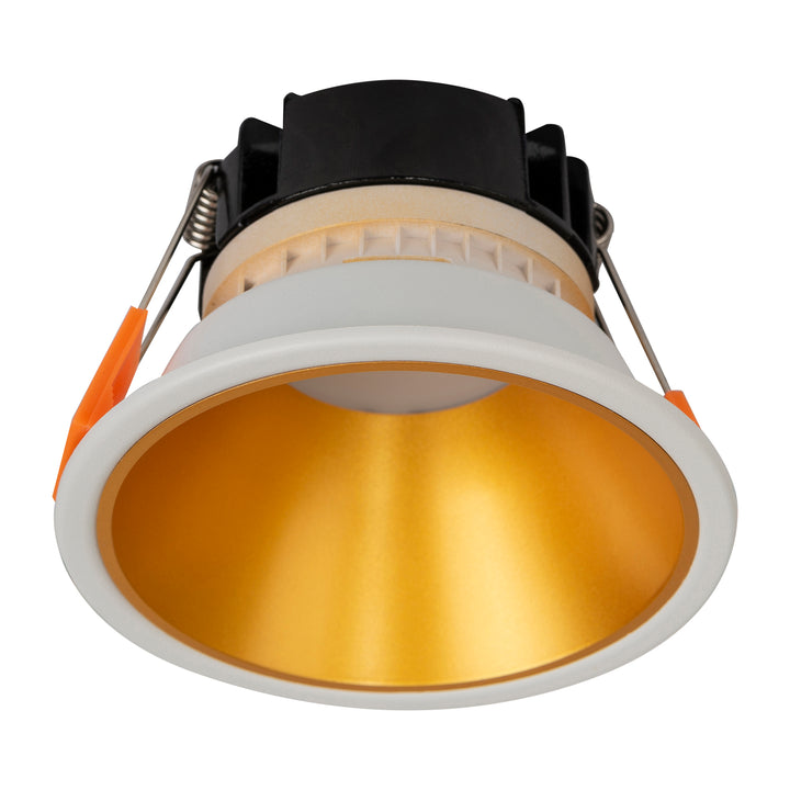 HCP-81341917 - White with Gold Insert Fixed Dali 2 Dim to Warm LED Downlight
