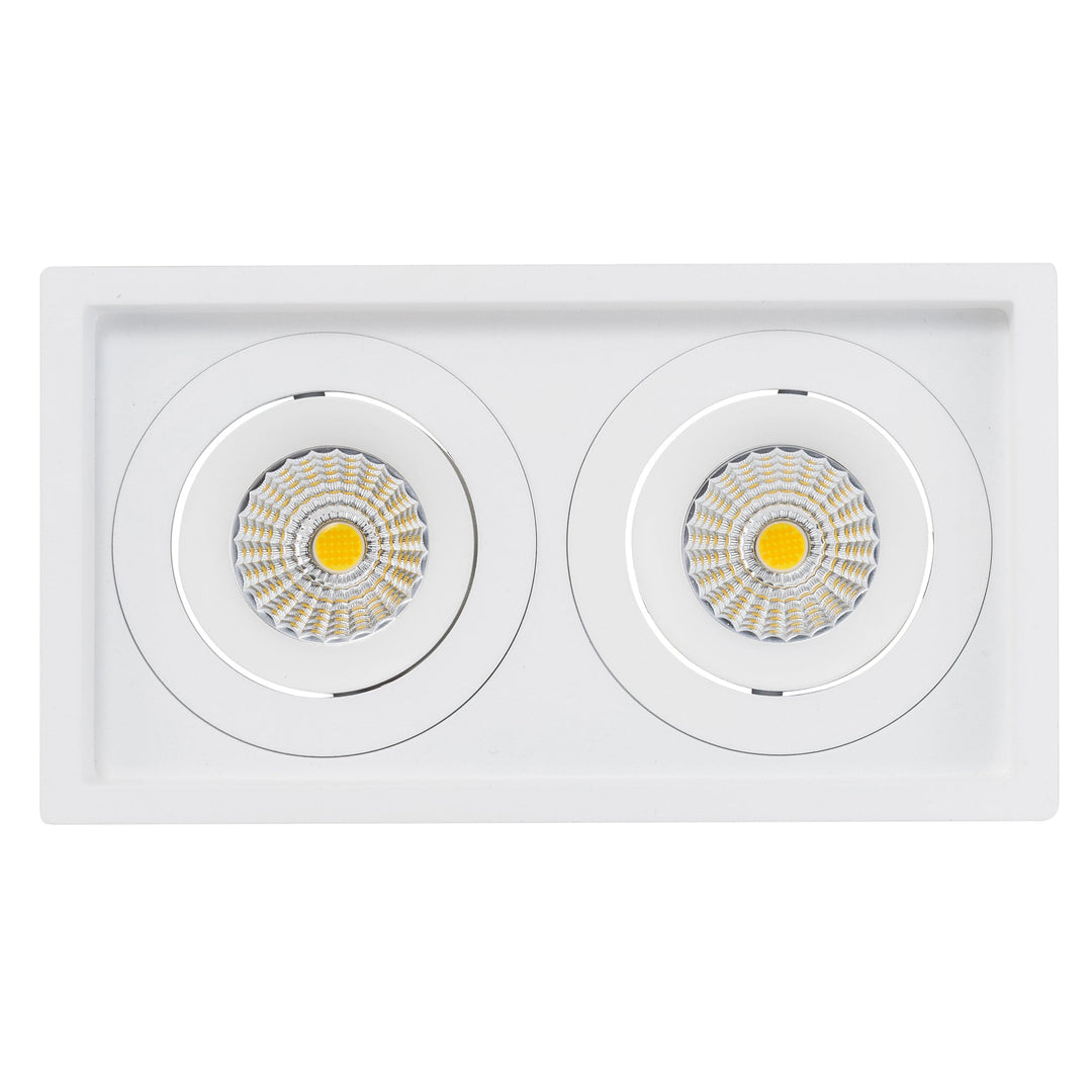 HCP-81328113 | HCP-81348113 - White 2 x Square Tilt 13w D2W Recessed LED Downlight