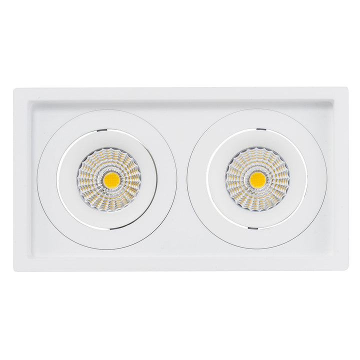 HCP-81328113 | HCP-81348113 - White 2 x Square Tilt 13w D2W Recessed LED Downlight