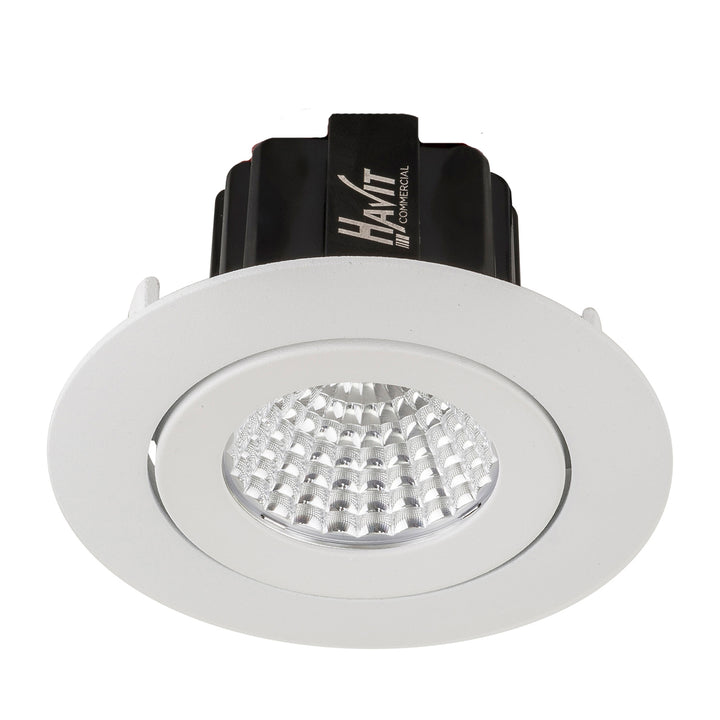 HCP-81390637 | HCP-81390647 - White Round Tilt 7.2w 24v DC Recessed LED Downlight