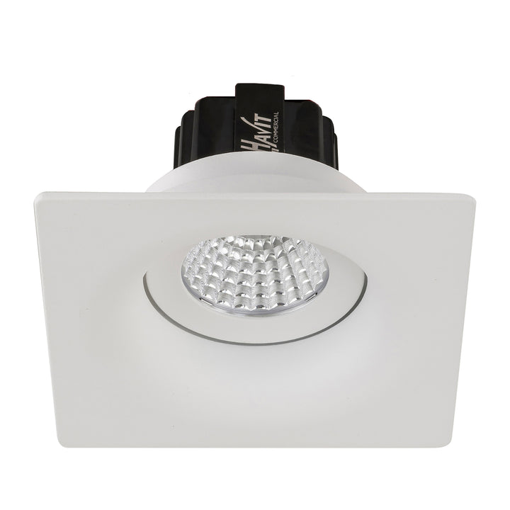 HCP-81390837 | HCP-81390847 - White Square Tilt 7.2w 24v DC Recessed LED Downlight