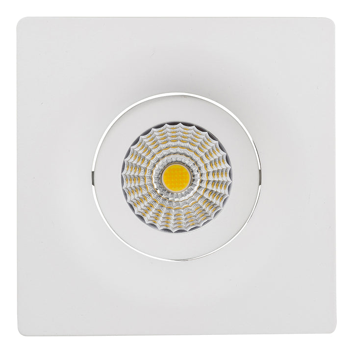 HCP-81390837 | HCP-81390847 - White Square Tilt 7.2w 24v DC Recessed LED Downlight