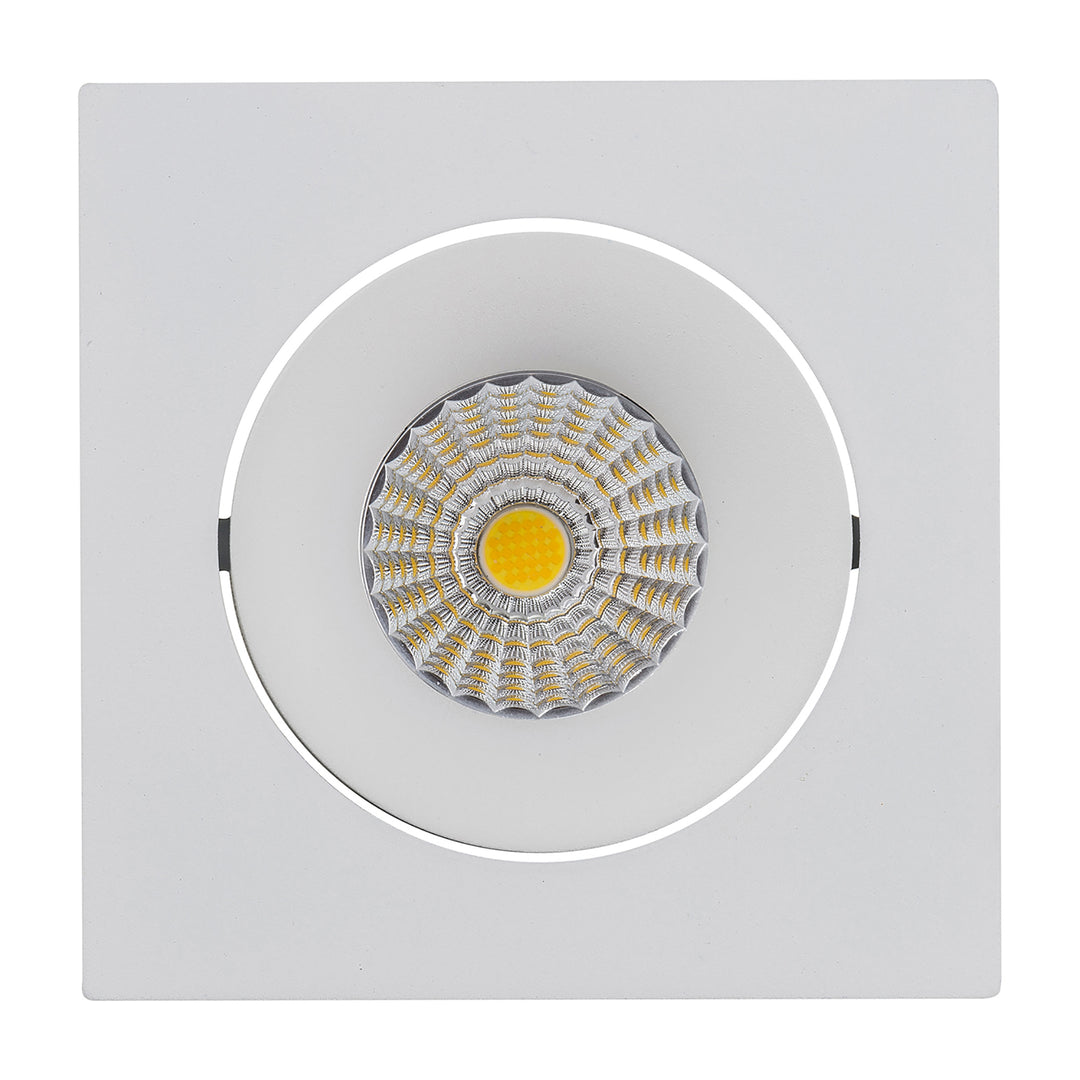 HCP-81390937 | HCP-81390947 - White Square Tilt 7.2w 24v DC Recessed LED Downlight