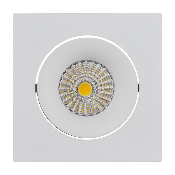 HCP-81390937 | HCP-81390947 - White Square Tilt 7.2w 24v DC Recessed LED Downlight