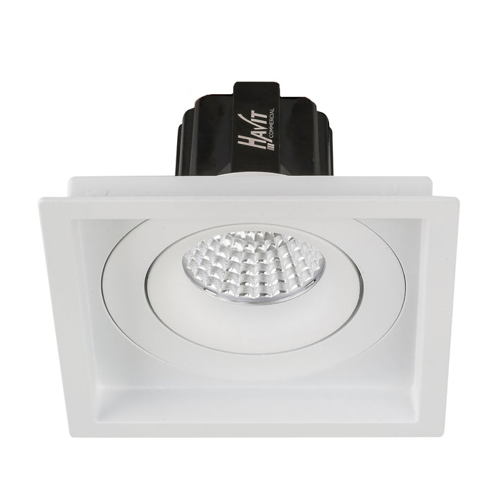 HCP-81391037 | HCP-81391047 - White Square Tilt 7.2w 24v DC Recessed LED Downlight