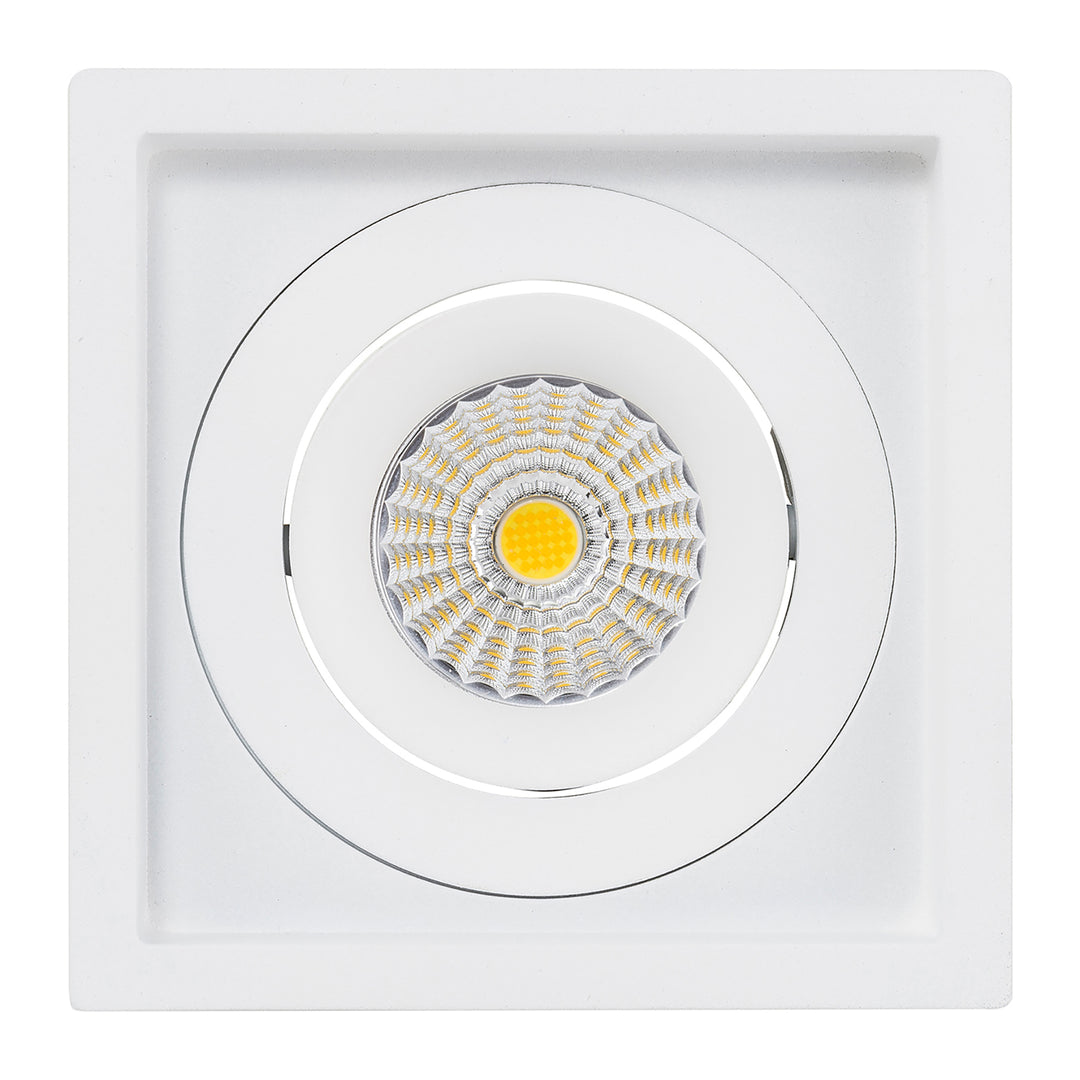 HCP-81391037 | HCP-81391047 - White Square Tilt 7.2w 24v DC Recessed LED Downlight
