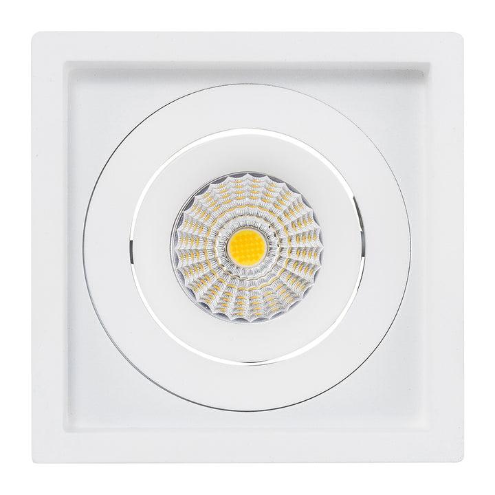 HCP-81391037 | HCP-81391047 - White Square Tilt 7.2w 24v DC Recessed LED Downlight
