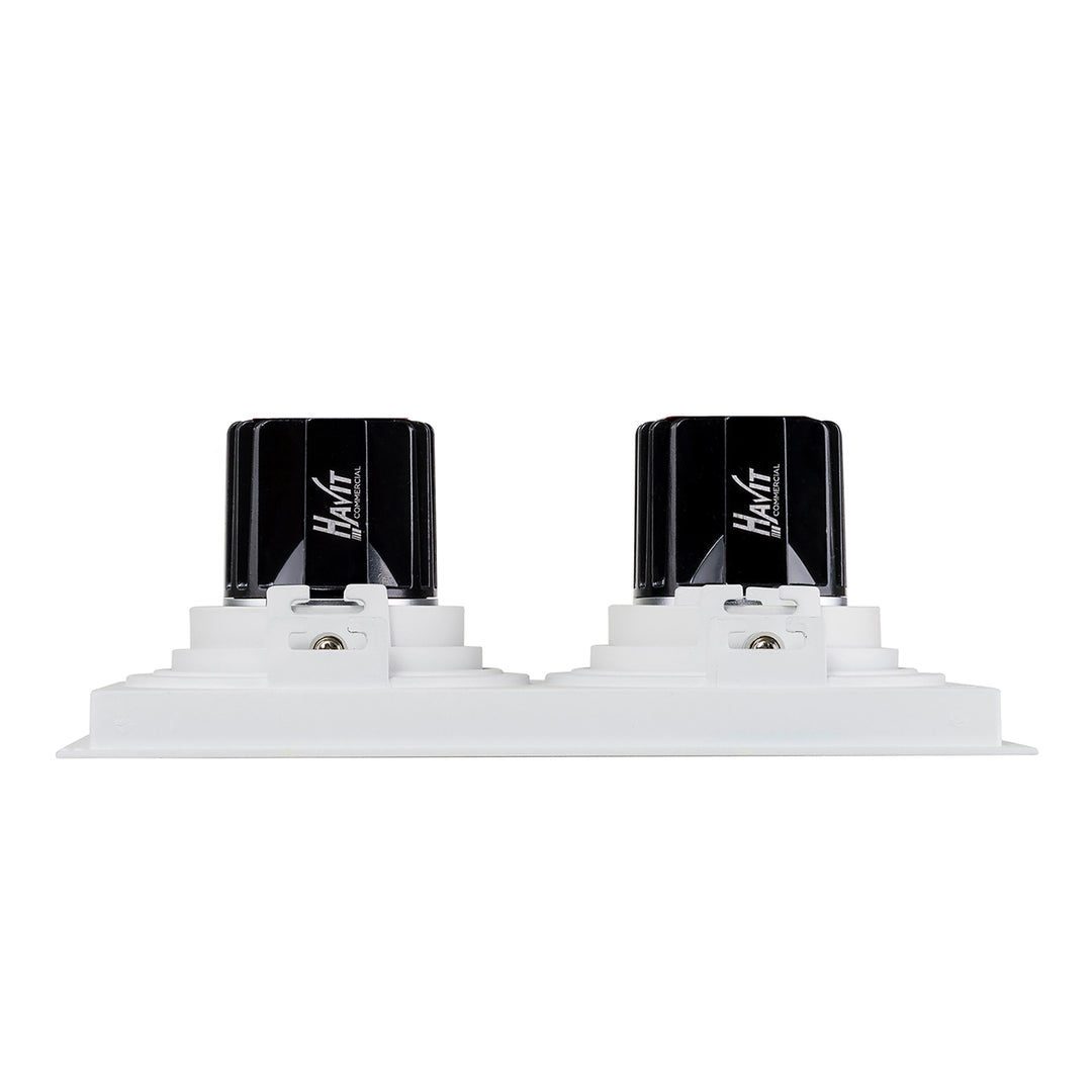 HCP-81391137 | HCP-81391147- White Square Recessed Tilt 2 x 7.2w 24v DC Recessed LED Downlight