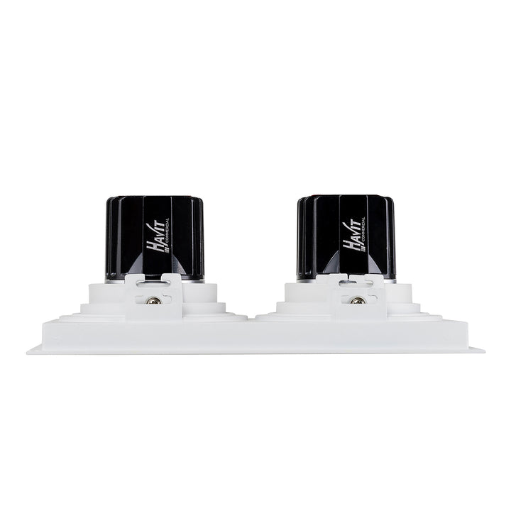 HCP-81391137 | HCP-81391147- White Square Recessed Tilt 2 x 7.2w 24v DC Recessed LED Downlight