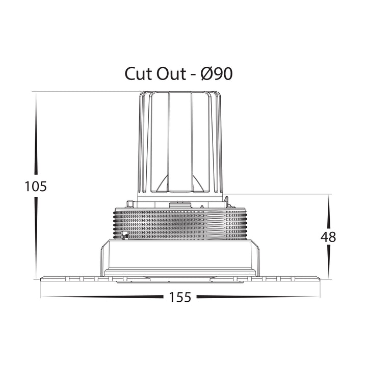 HCP-81328903 | HCP-81348903 - White Tilt 13w D2W Recessed Round Trimless Dimmable LED Downlight