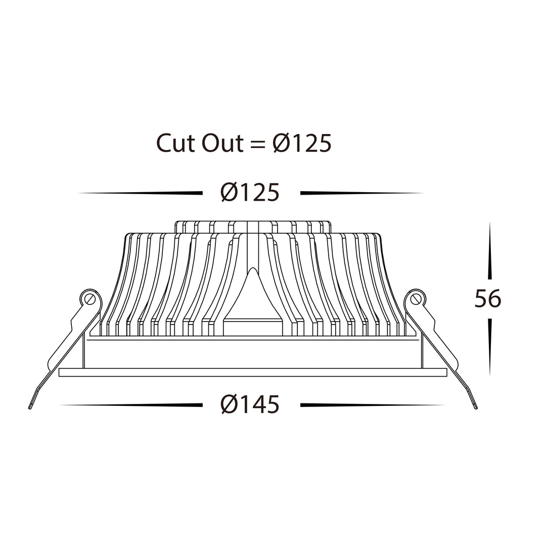 HCP-8231812- 18w White Recessed LED Downlight
