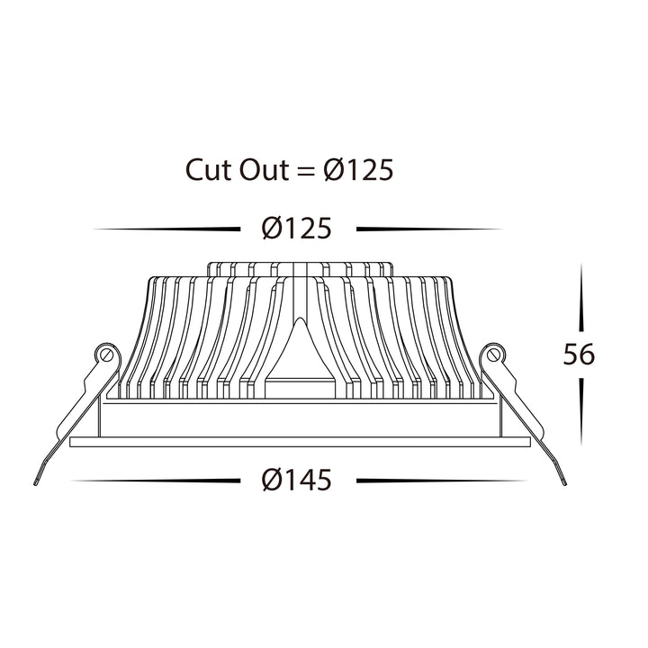 HCP-8231812- 18w White Recessed LED Downlight