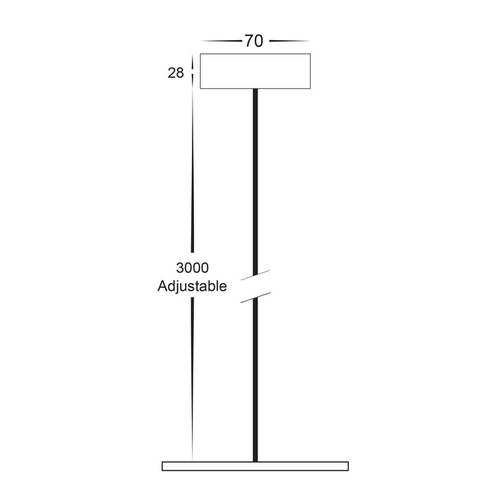 HCP-89024-BLK-PDT - Black Pendant Accessory to Suit 24w Surface Mounted LED Downlight