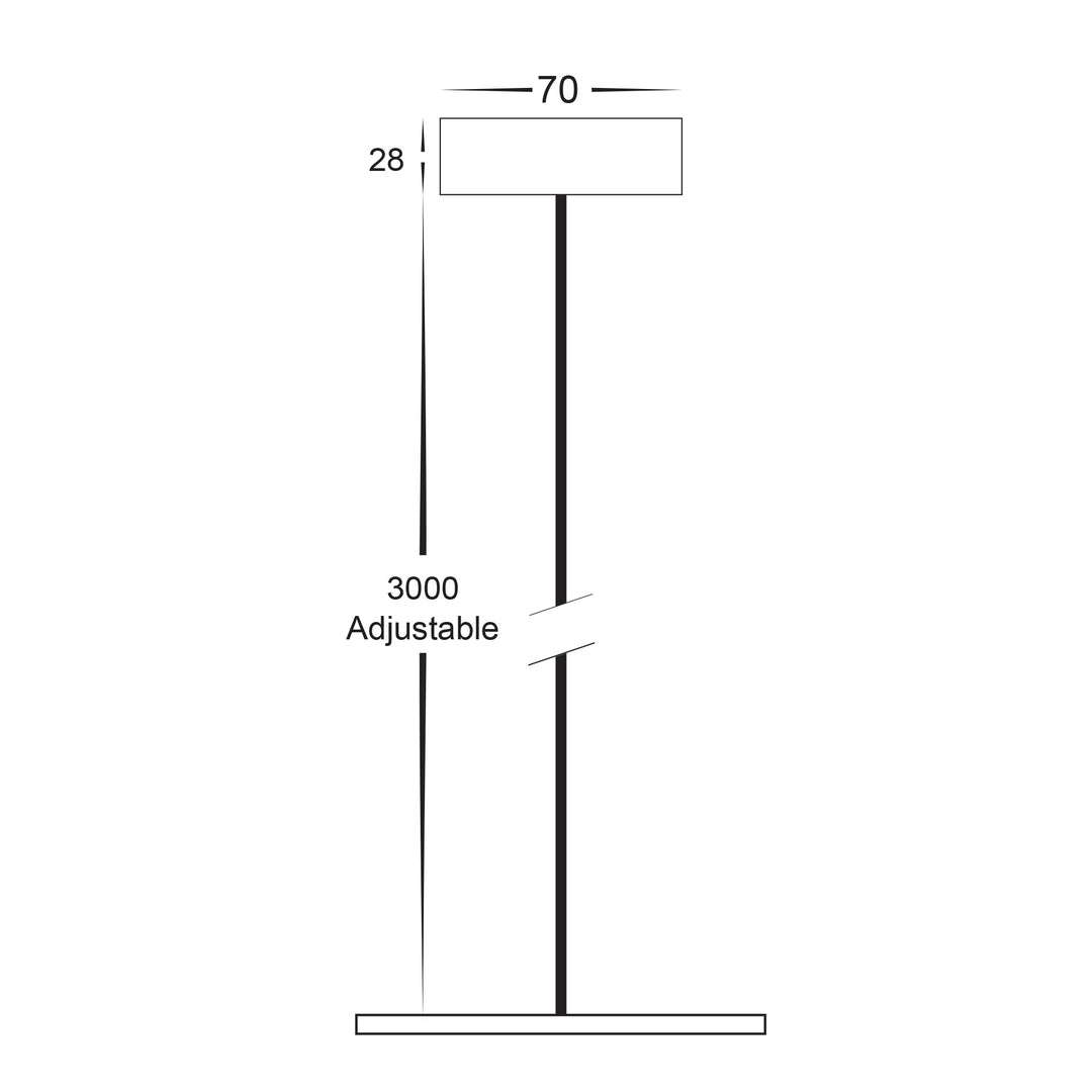 HCP-89024-WHT-PDT - White Pendant Accessory to Suit 24w Surface Mounted LED Downlight